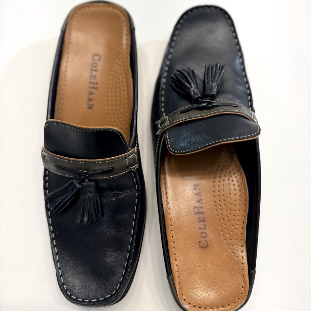 Cole Haan Tasseled Mules Saludes Driving Loafer Flats Women